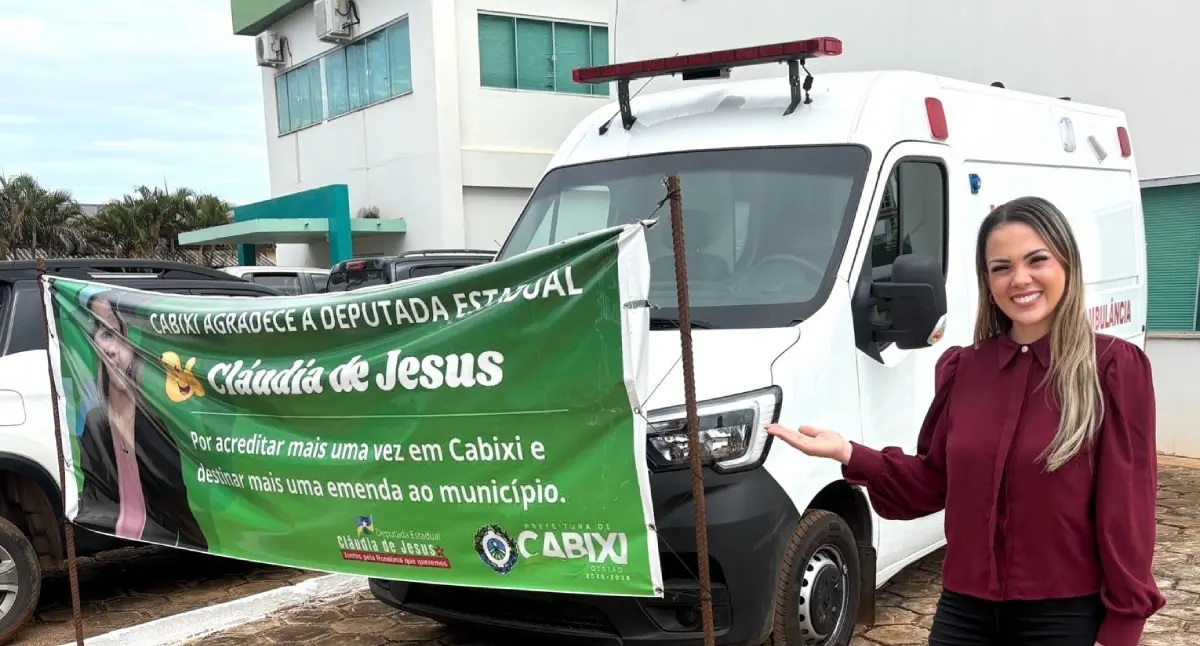Cabixi recebe nova ambulância e Cláudia de Jesus reforça compromisso com a saúde