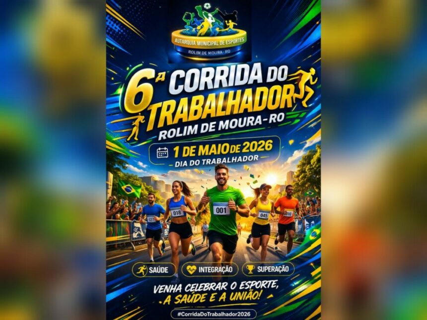 Autarquia de Esportes realizará a 6ª Corrida do Trabalhador com premiações de R$ 6 mil em Rolim de Moura