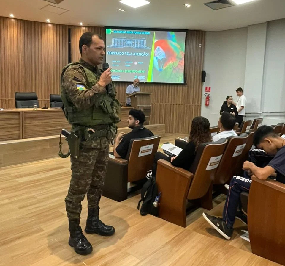 Batalhão de Polícia Ambiental participa da Semana do Meio Ambiente 2026 com palestra sobre prevenção aos incêndios florestais
